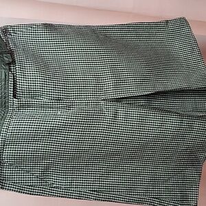 Max Mara Black and Tan Houndstooth Skirt